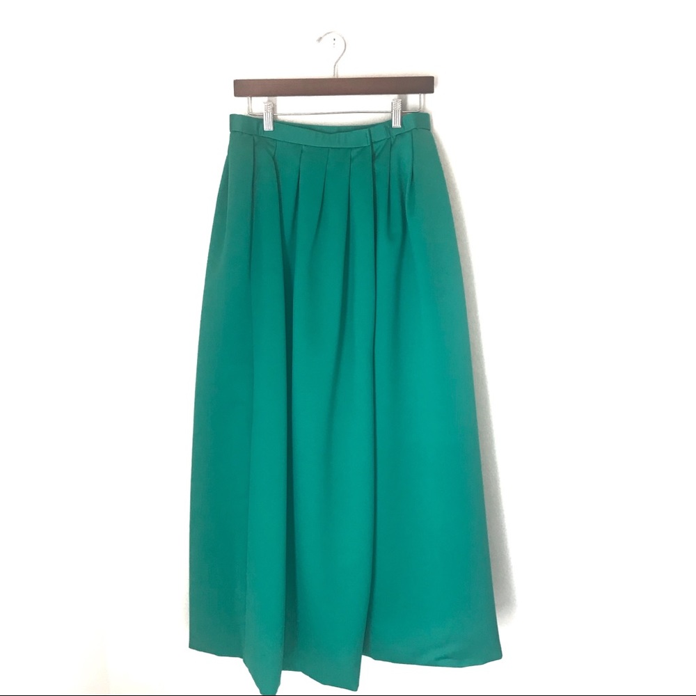 Saks Fifth Avenue Emerald Green Maxi Skirt Size 12 - Picture 2 of 6